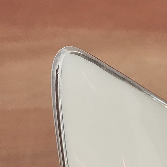 Lenox Olympia Nut Dish cream silver trim 1960s vintage danish modern style - Picture 9 of 9